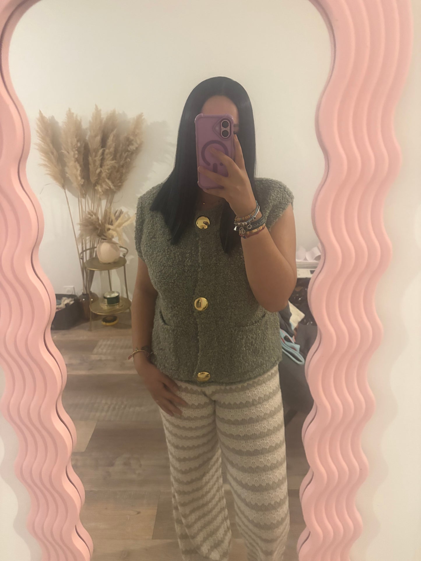 🌸Pantalon en maille
écru/beige 🌸