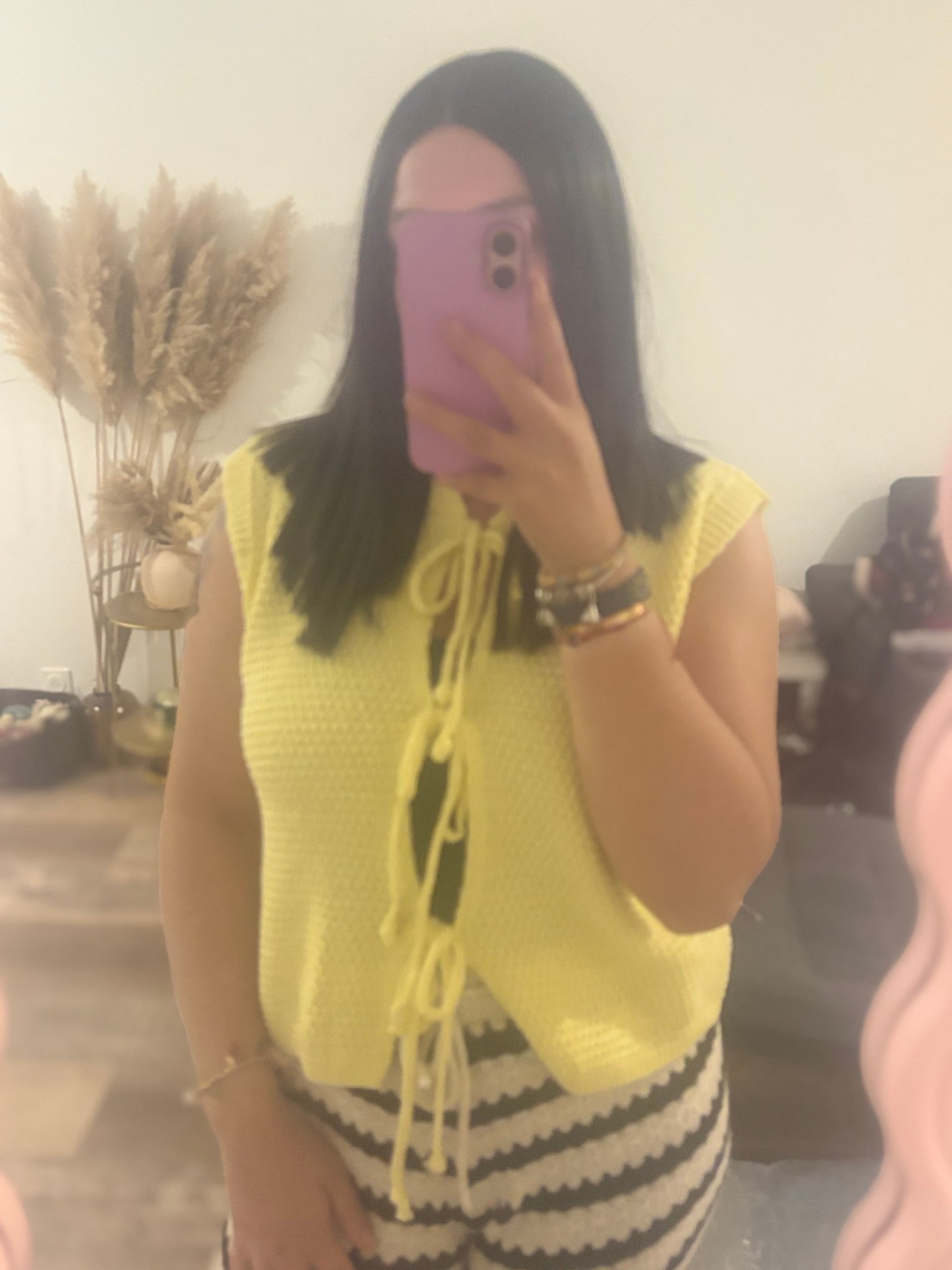 🌸Gilet à Noeud JAUNE🌸