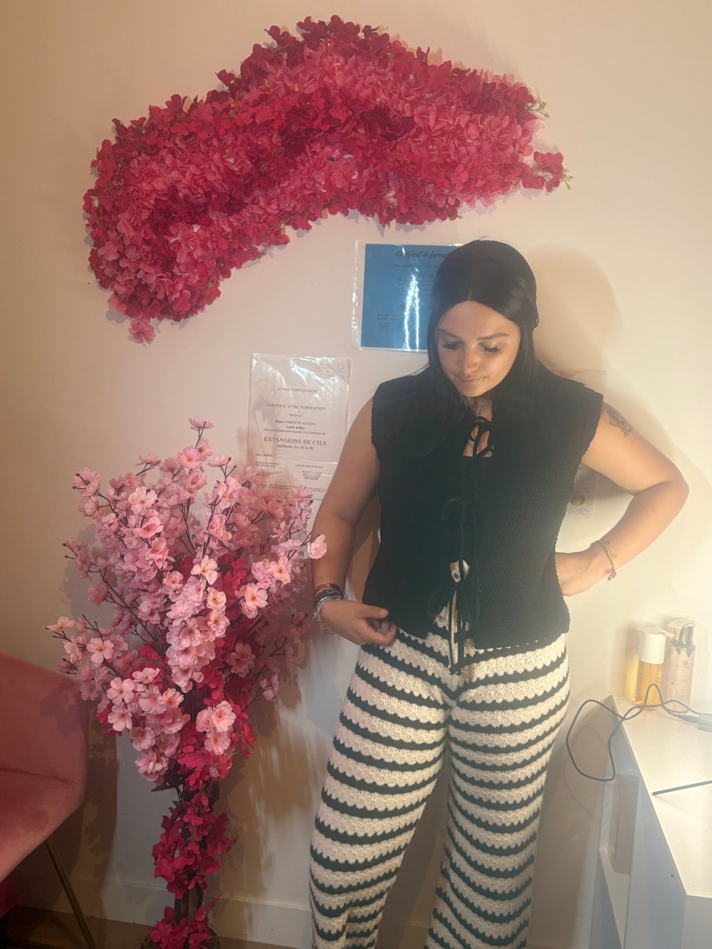🌸 Gilet à Noeud NOIR 🌸