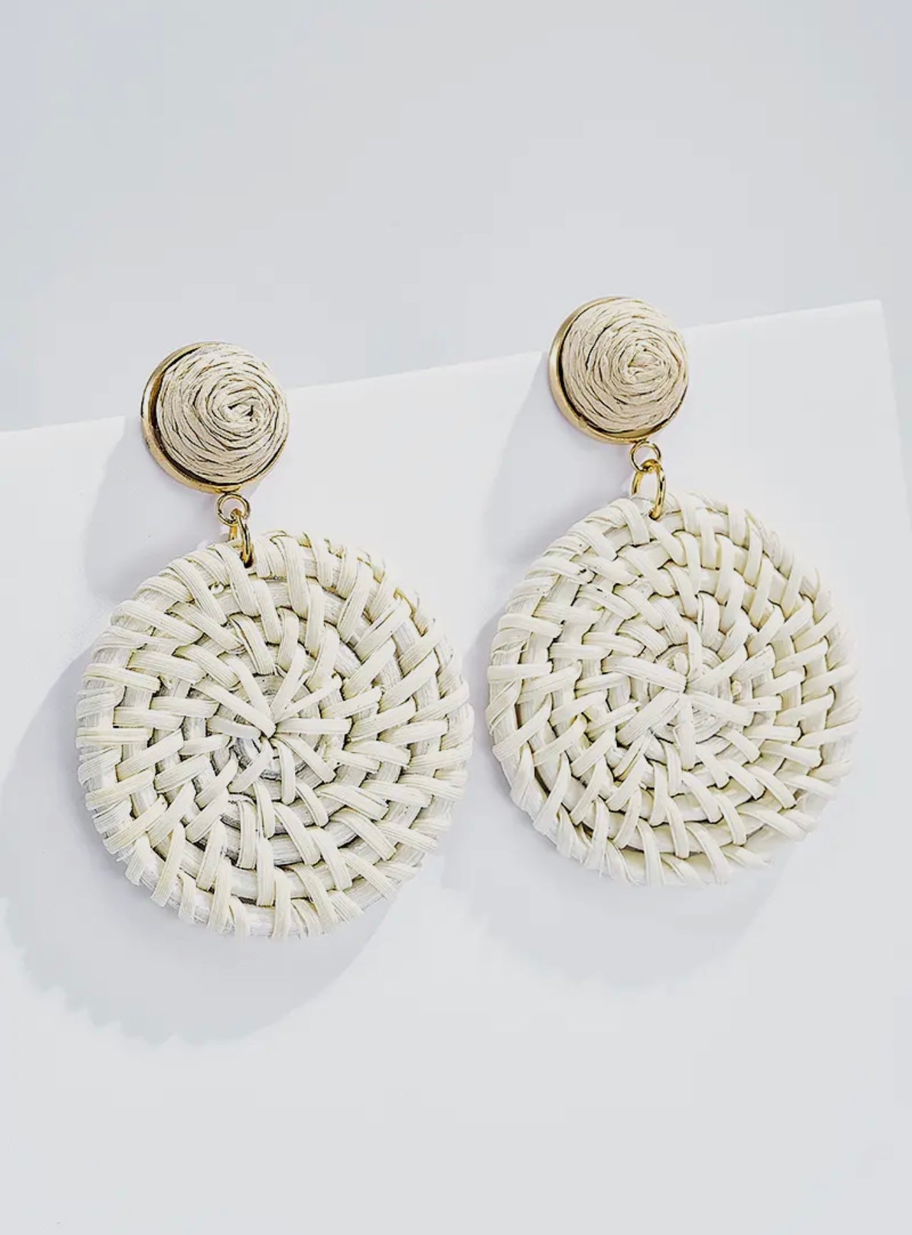 Boucles d’oreille paille en acier inoxydable