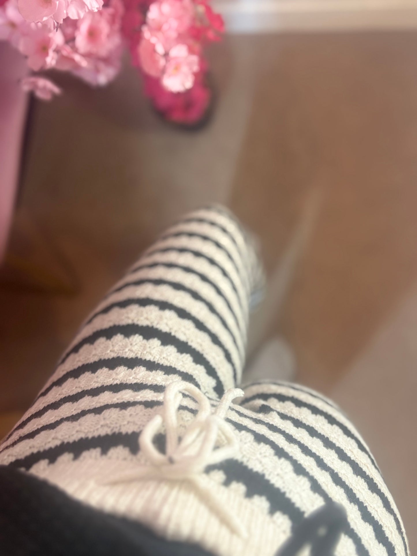 🌸Pantalon en maille choco/beige🌸