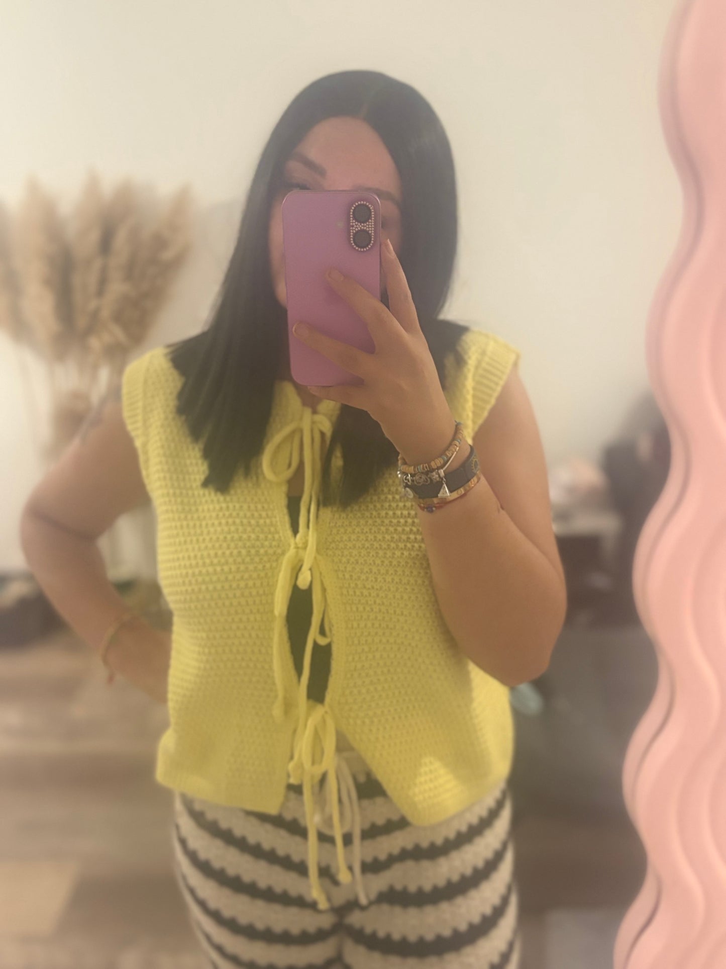 🌸Gilet à Noeud JAUNE🌸