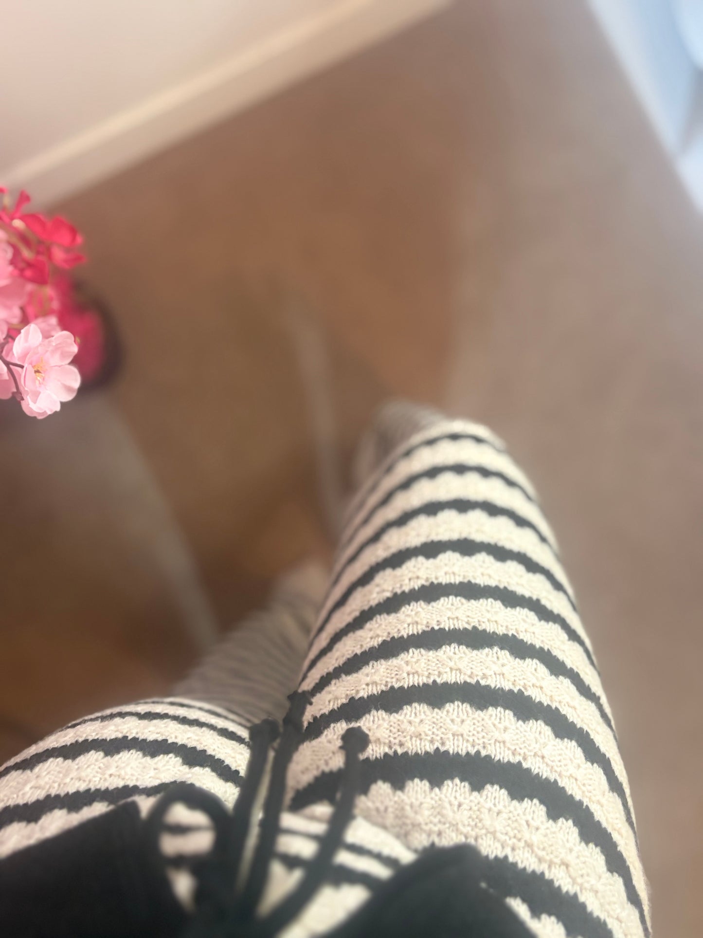 🌸Pantalon en maille choco/beige🌸