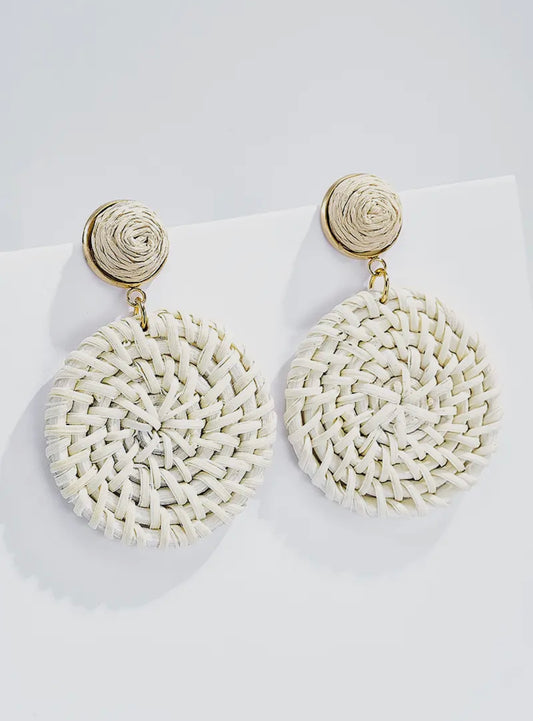 Boucles d’oreille paille en acier inoxydable