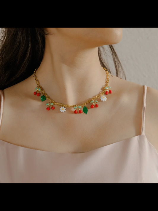 Collier Pampilles cerises , Cassandre